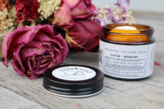 Rosehip & Geranium Whipped Tallow Balm 2oz